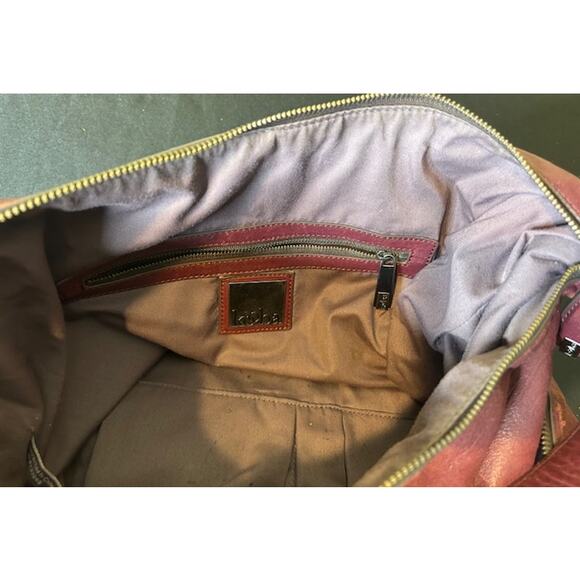 Kooba Boho Leather Hobo Handbag Wine Red Soft Leather Shoulder Bag - Picture 9 of 10